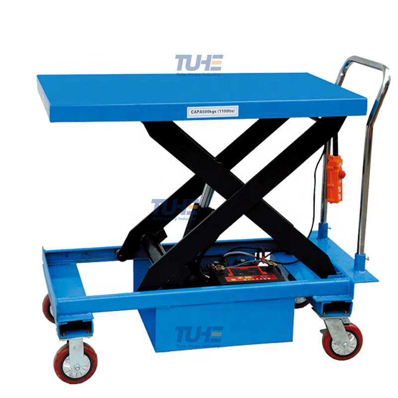 Mobile Hydraulic Lift Table For Warehouse Transportation Goods Tuhe lift
